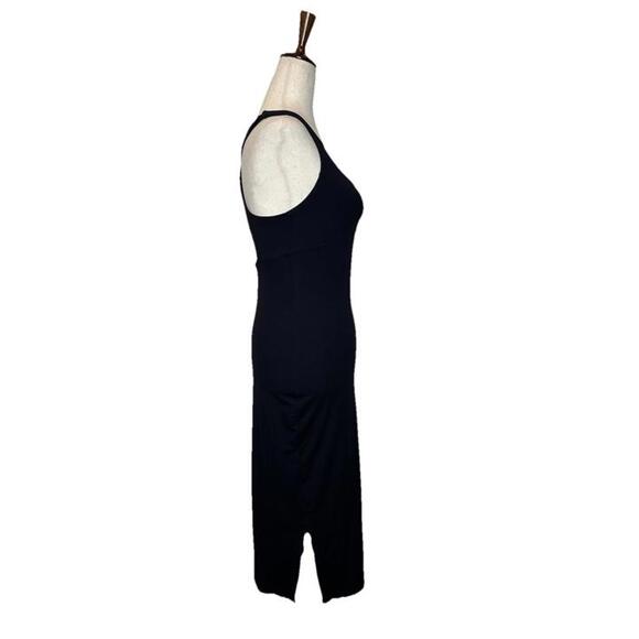 Sweaty Betty Halle Berry Womens 4 Emily Strappy Back Midi Dress Black  Stretch - Picture 5 of 7